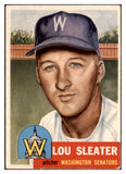 1953 Topps Baseball #224 Lou Sleater Senators EX 498932