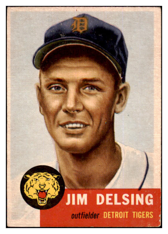 1953 Topps Baseball #239 Jim Delsing Tigers EX 498942