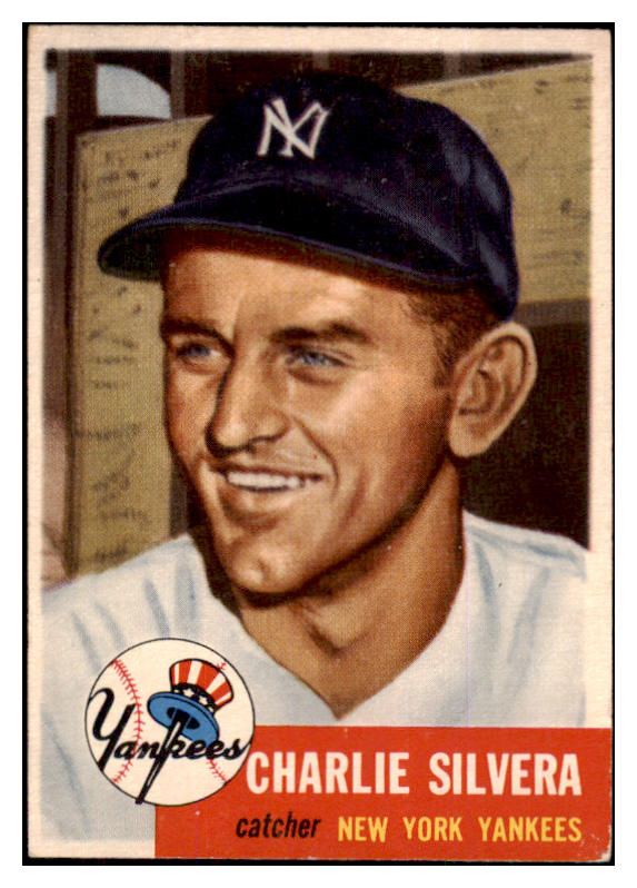 1953 Topps Baseball #242 Charlie Silvera Yankees EX 498944