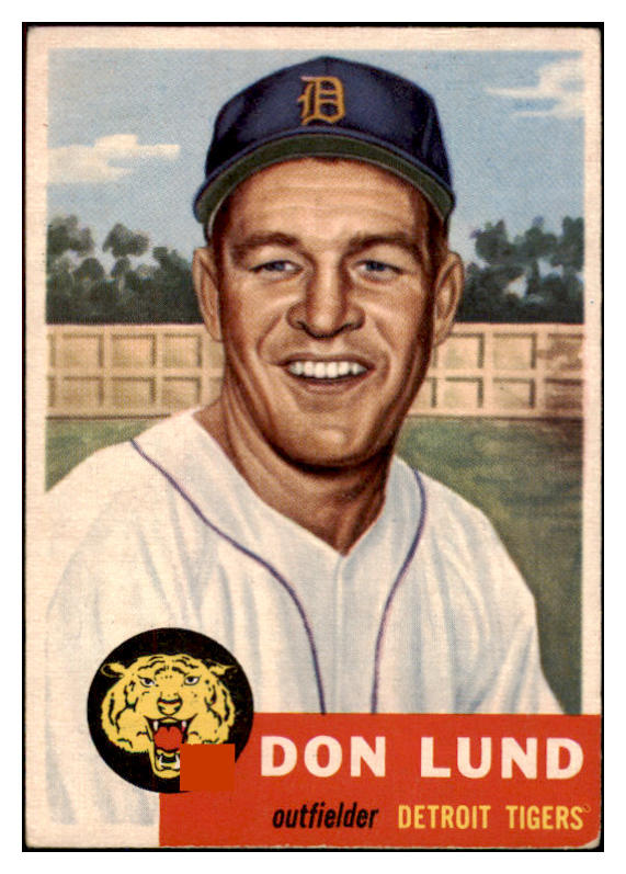 1953 Topps Baseball #277 Don Lund Tigers EX 498962
