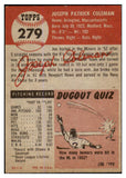 1953 Topps Baseball #279 Joe Coleman A's VG-EX 498966