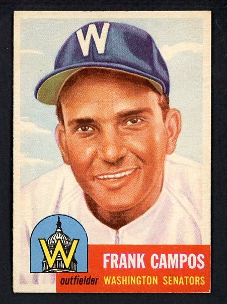 1953 Topps Baseball #051 Frank Campos Senators NR-MT 499000
