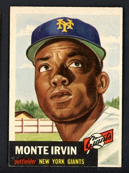 1953 Topps Baseball #062 Monte Irvin Giants EX-MT 499001