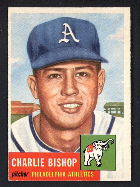 1953 Topps Baseball #186 Charlie Bishop A's NR-MT 499020