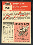 1953 Topps Baseball #241 Al Sima Senators NR-MT 499025
