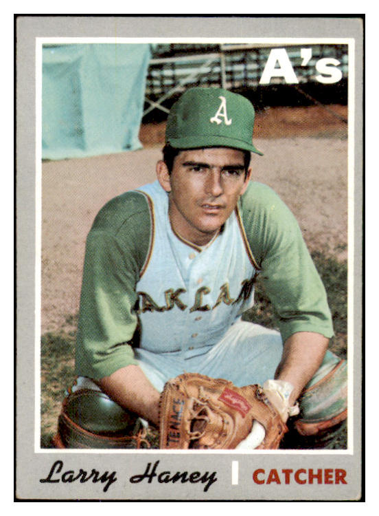 1970 Topps Baseball #648 Larry Haney A's EX 499135