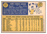 1970 Topps Baseball #651 Jim Gosger Giants EX-MT 499151