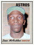 1970 Topps Baseball #672 Leon McFadden Astros NR-MT 499238