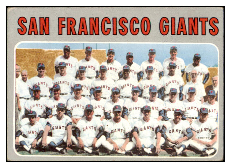 1970 Topps Baseball #696 San Francisco Giants Team EX 499356