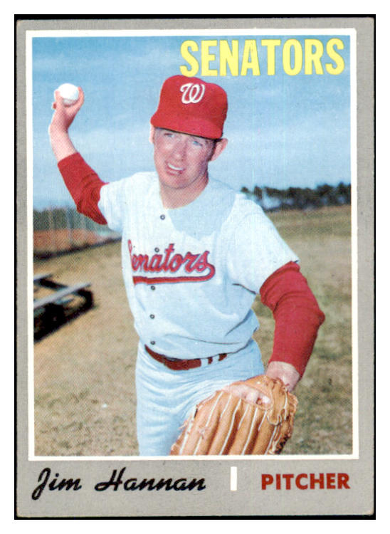 1970 Topps Baseball #697 Jim Hannan Senators EX-MT 499361