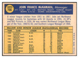 1970 Topps Baseball #706 John McNamara A's NR-MT 499397