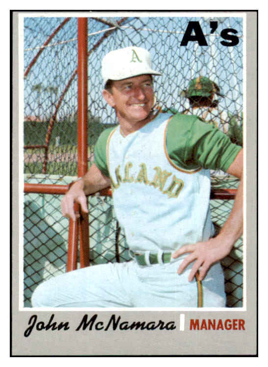 1970 Topps Baseball #706 John McNamara A's EX 499399