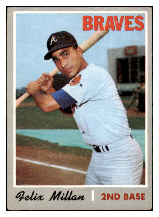 1970 Topps Baseball #710 Felix Millan Braves VG 499420