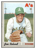 1970 Topps Baseball #719 Jim Roland A's EX 499454