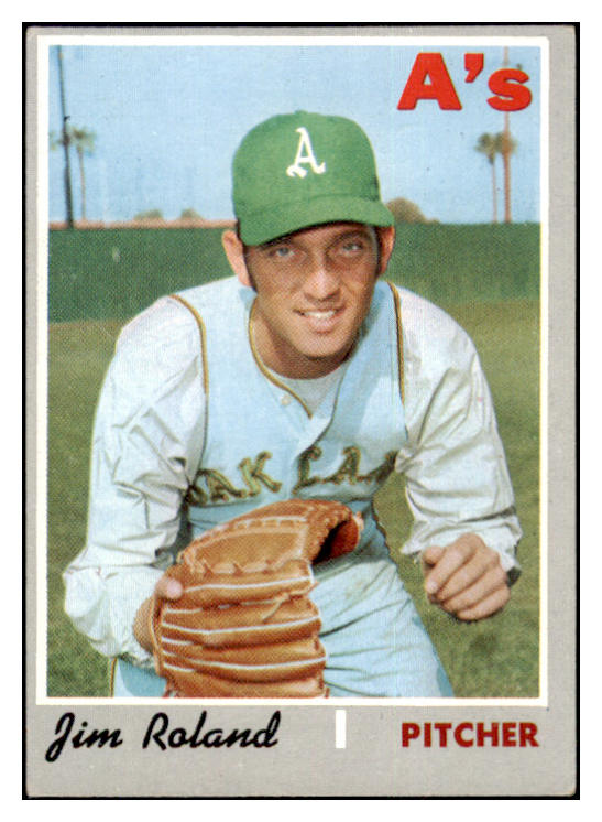 1970 Topps Baseball #719 Jim Roland A's EX 499455