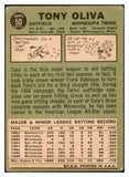 1967 Topps Baseball #050 Tony Oliva Twins VG 499465