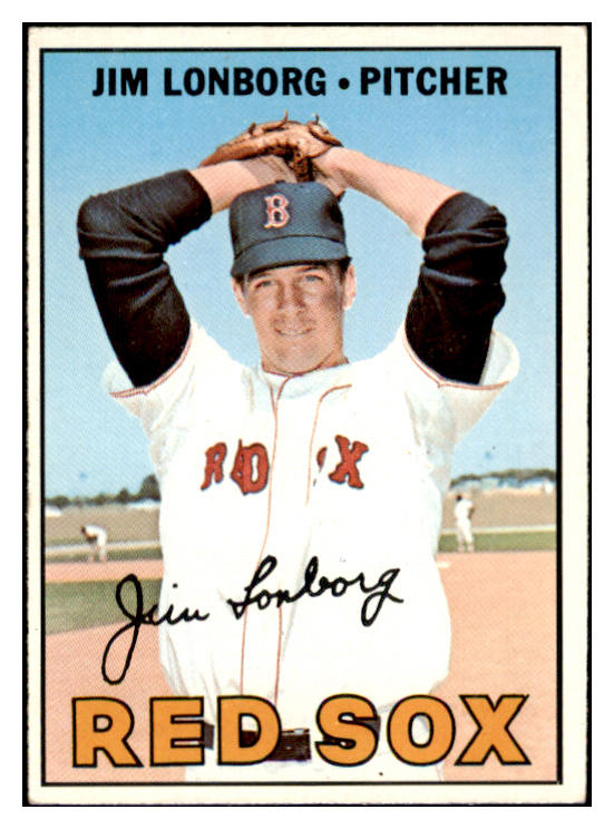 1967 Topps Baseball #371 Jim Lonborg Red Sox EX 499468