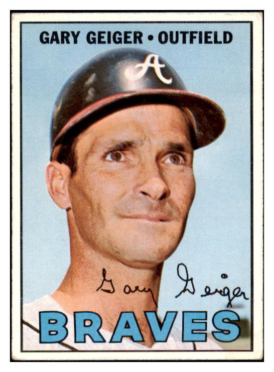 1967 Topps Baseball #566 Gary Geiger Braves EX 499556