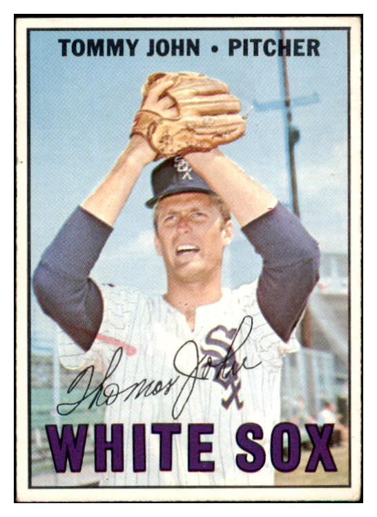 1967 Topps Baseball #609 Tommy John White Sox VG 499657