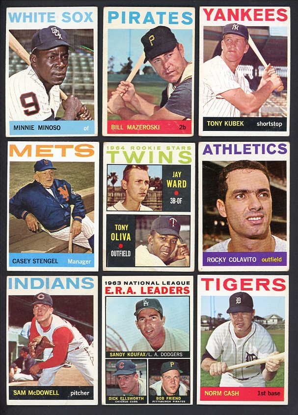 1964 Topps Set Lot 99 Diff Bargain Grade Mazeroski Minoso 499664