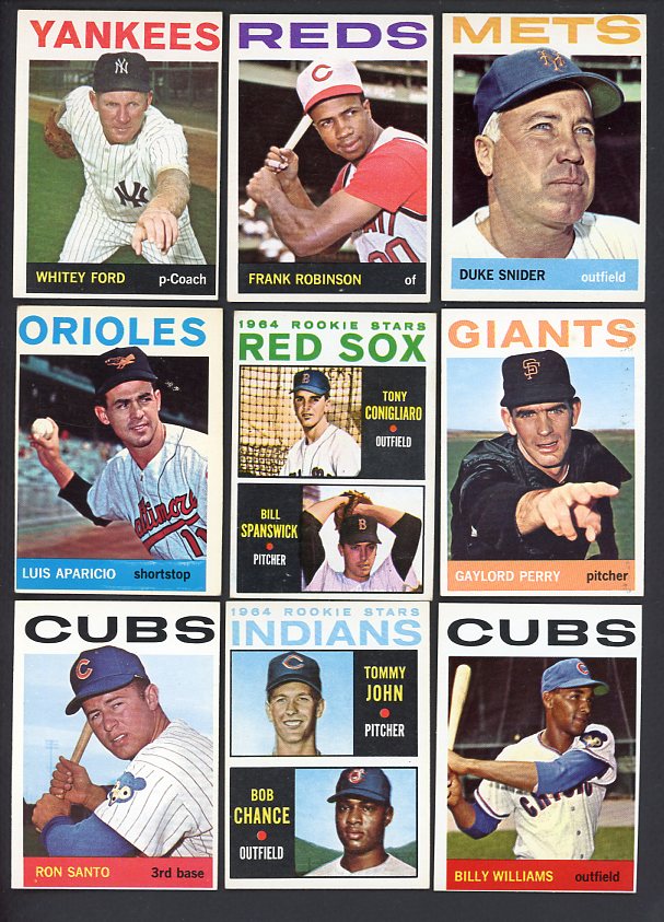 1964 Topps Set Lot 180 Diff VG-EX/EX Robinson Snider Ford 499665