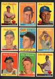 1958 Topps Set Lot 175 Diff EX+/EX-MT Slaughter Furillo 499677