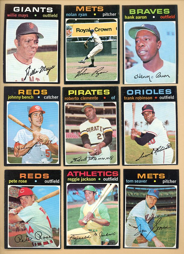 1971 Topps Baseball Complete Set EX Clemente Mays 499721