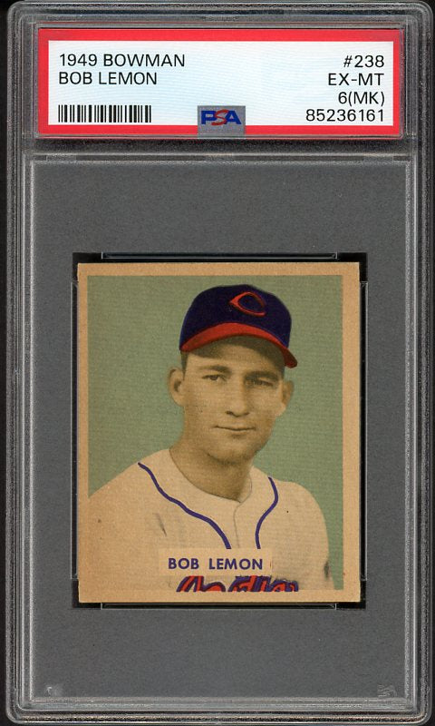 1949 Bowman Baseball #238 Bob Lemon Indians PSA 6 EX-MT mk 499736