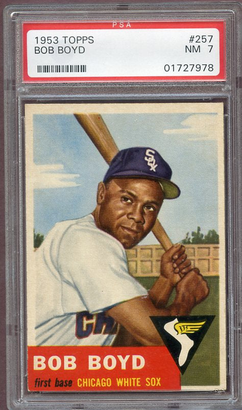 1953 Topps Baseball #257 Bob Boyd White Sox PSA 7 NM 499785