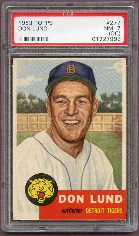 1953 Topps Baseball #277 Don Lund Tigers PSA 7 NM oc 499800