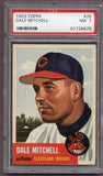 1953 Topps Baseball #026 Dale Mitchell Indians PSA 7 NM 499804