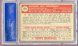 1952 Topps Baseball #376 Faye Throneberry Red Sox PSA 5 EX 499812