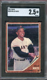 1962 Topps Baseball #300 Willie Mays Giants SGC 2.5 GD+ 499813