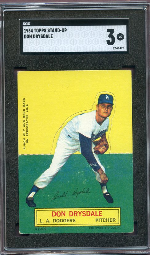 1964 Topps Baseball Stand Ups Don Drysdale Dodgers SGC 3 VG 499814