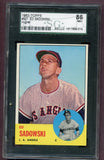 1963 Topps Baseball #527 Ed Sadowski Angels SGC 7.5 NM+ 499819