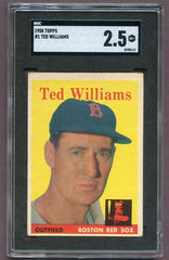 1958 Topps Baseball #001 Ted Williams Red Sox SGC 2.5 GD+ 499836