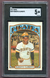 1972 Topps Baseball #309 Roberto Clemente Pirates SGC 5 EX 499854