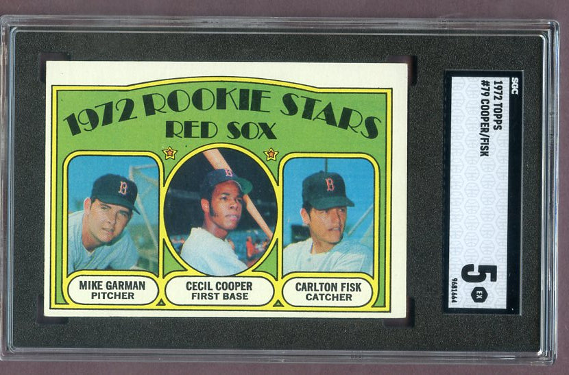 1972 Topps Baseball #079 Carlton Fisk Red Sox SGC 5 EX 499856