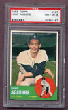 1963 Topps Baseball #257 Hank Aguirre Tigers PSA 8 NM/MT 499865