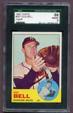 1963 Topps Baseball #547 Gus Bell Braves SGC 8 NM/MT 499868