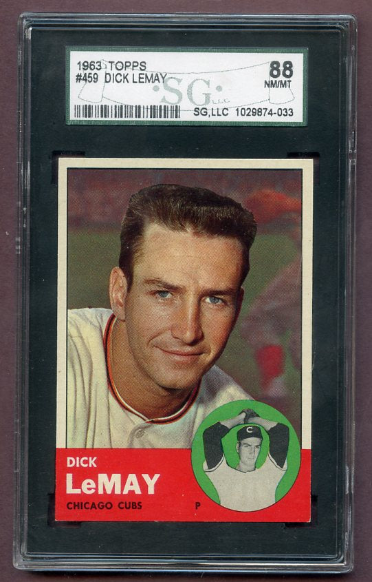 1963 Topps Baseball #459 Dick Lemay Cubs SGC 8 NM/MT 499881