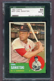 1963 Topps Baseball #267 Carl Sawatski Cardinals SGC 8 NM/MT 499892