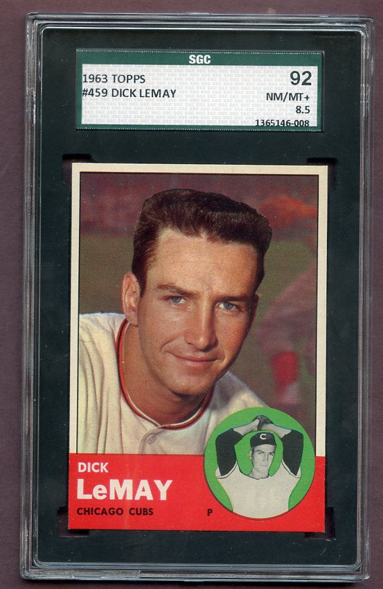 1963 Topps Baseball #459 Dick Lemay Cubs SGC 8.5 NM/MT+ 499894