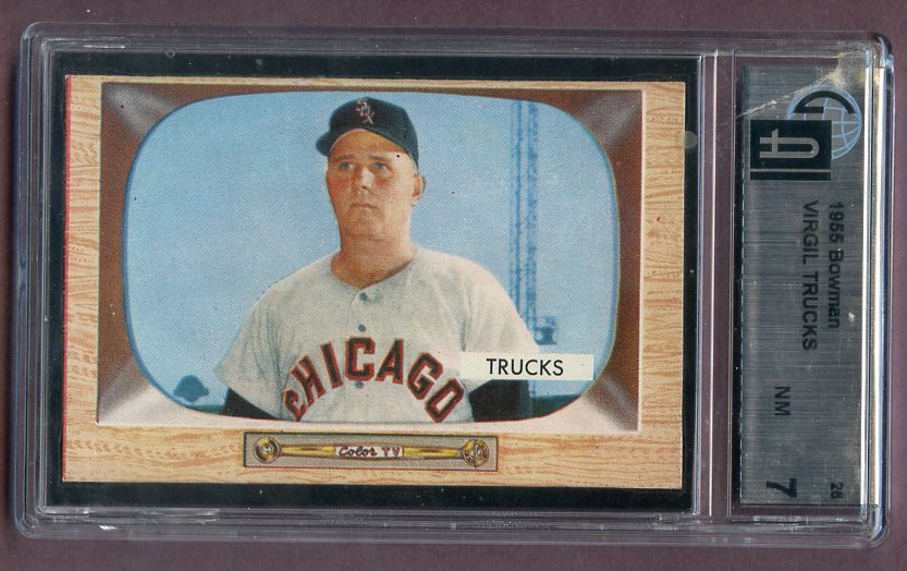 1955 Bowman Baseball #026 Virgil Trucks White Sox GAI 7 NM 499903