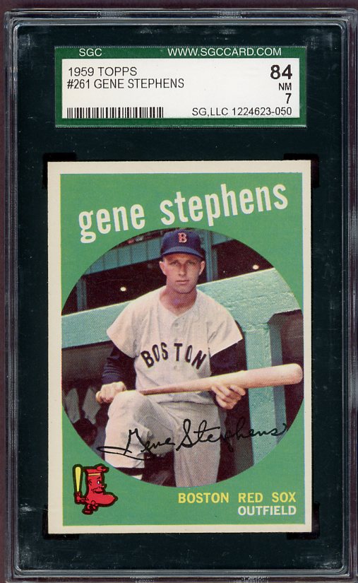 1959 Topps Baseball #261 Gene Stephens Red Sox SGC 7 NM 499911