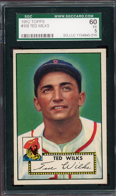 1952 Topps Baseball #109 Ted Wilks Pirates SGC 5 EX 499932