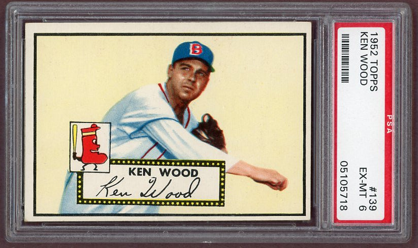 1952 Topps Baseball #139 Ken Wood Red Sox PSA 6 EX-MT 499945