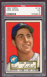 1952 Topps Baseball #116 Carl Scheib A's PSA 5 EX 499964