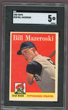 1958 Topps Baseball #238 Bill Mazeroski Pirates SGC 5 EX 499994