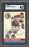 1954 Topps Hockey #012 Bucky Hollingworth Black Hawks SGC 6 EX-MT 500009